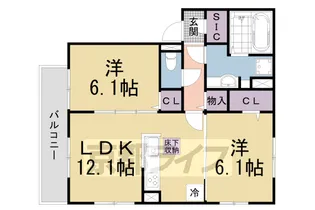 レジェーロ【105号室】の間取り