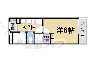 レオパレスコンフォート大津京【403号室】の間取り