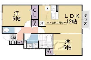 モナリエⅡ【105号室】の間取り