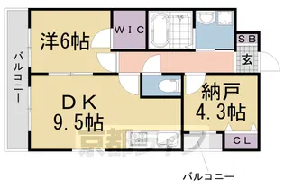 サクシード伏見車町2nd【104号室】の間取り