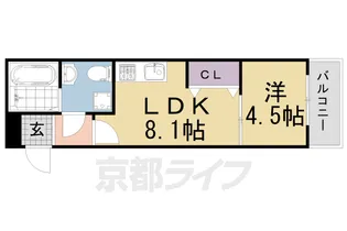 メゾン・ド・グリシーヌ【2階】の間取り