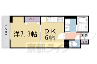 京都府京都市南区吉祥院西ノ庄西浦町【マンション】の間取り