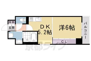 サイプレス太子道【206号室】の間取り