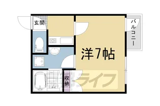attrice太秦【4階】の間取り