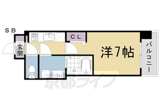 ファーストフィオーレ京都円町【4階】の間取り