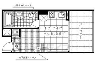 京都府京都市上京区五町目【マンション】の間取り