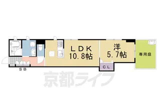 シュエットE【102号室】の間取り