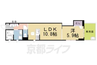 シュエットE【103号室】の間取り