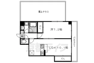 エリタージュ・うずまさ【402号室】の間取り