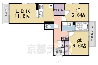 セントリヴィエ京都嵐山Ⅱ【3階】の間取り