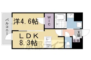 DAIWA GRACE MAISON 京都西七条【201号室】の間取り