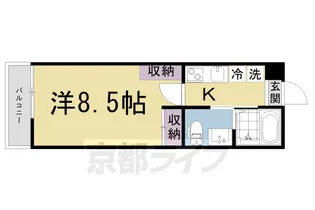 京都府京都市東山区大阪町【マンション】の間取り