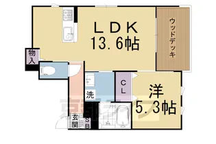 シャーメゾン梅小路【1階】の間取り