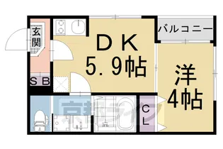 スプランドゥール東九条【201号室】の間取り