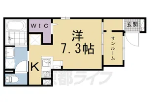 シャルマン東寺南Ⅴ【1階】の間取り