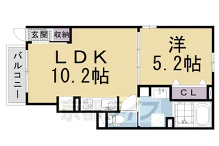 シャルマン東寺南Ⅵ【1階】の間取り
