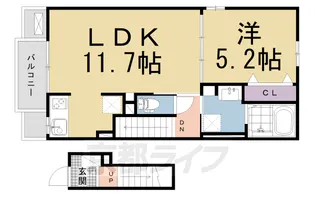 シャルマン東寺南Ⅵ【2階】の間取り