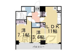 ピーノ京都西大路【607号室】の間取り