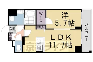 プレサンス京都北野白梅町【2階】の間取り