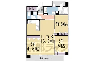 エステムコート京都紫野【306号室】の間取り