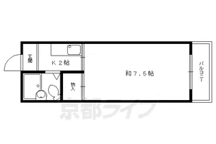 京都府京都市左京区一乗寺築田町【マンション】の間取り
