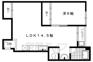 グランタック東山二条【501号室】の間取り