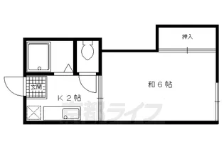 タウニィ一乗寺【203号室】の間取り