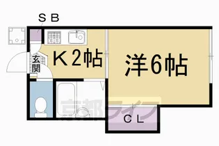 タウニィ一乗寺【105号室】の間取り