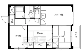 オークハイツ【105号室】の間取り