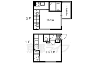 パークウォーク下鴨【106号室】の間取り
