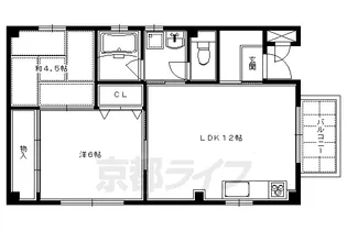コンフォール北白川Ⅲ【3-A号室】の間取り