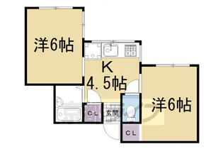ヴィラコート川端【401号室】の間取り