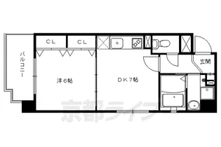 リゾ北白川【302号室】の間取り