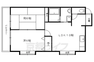京都府京都市左京区岩倉西河原町【アパート】の間取り