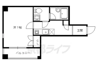 CQレジデンス京都東山三条【403号室】の間取り