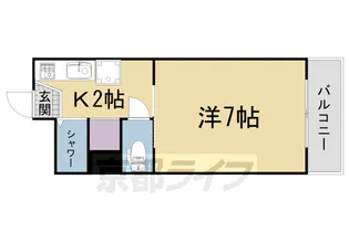 ヴィラ鴨川【405号室】の間取り