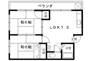 山田マンション新館【202号室】の間取り