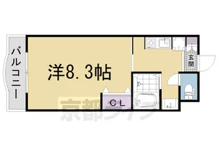 NUテラス京大前【108号室】の間取り