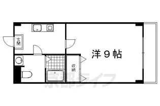 サンミッシェル北白川【302号室】の間取り