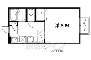 北白川ハイツ【208号室】の間取り