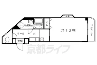京都府京都市左京区下鴨南芝町【マンション】の間取り