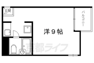 テラッセ糺ノ森【2-F号室】の間取り
