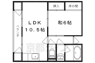 ヴィラ岡崎【410号室】の間取り