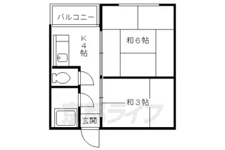 第一白川ハイツ【4F号室】の間取り