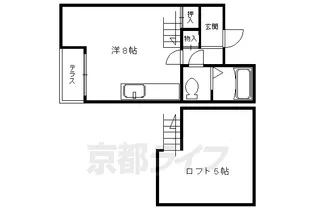 アレックスⅥ(仁王門)【302号室】の間取り