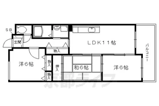 「ゴールデンガーデン岩倉」【103号室】の間取り