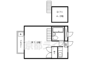 エクセレント北白川【1階】の間取り