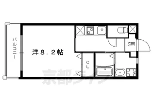 エクセレント出町柳【106号室】の間取り