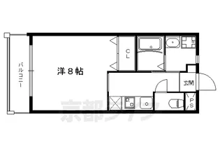 エクセレント出町柳【107号室】の間取り
