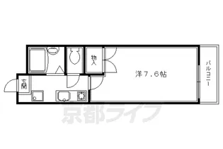 寺屋ハウス【202号室】の間取り